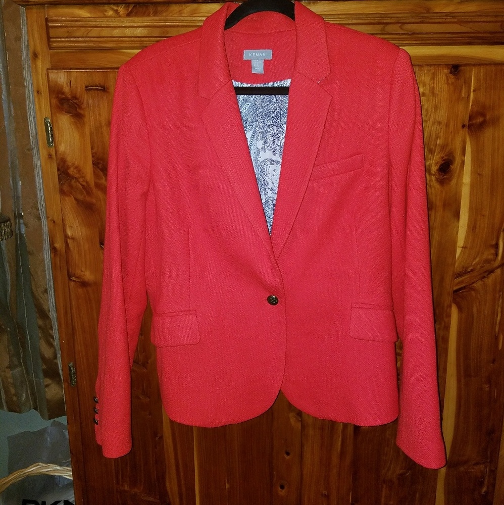 Classic red blazer